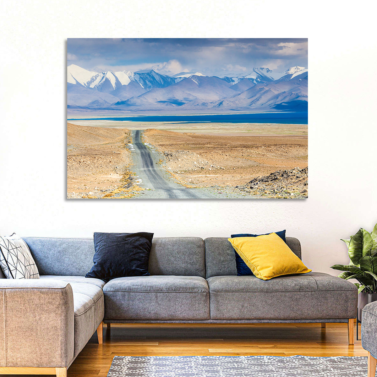 Karakul Lake, Pamir Mountains Wall Art in a room, landscape