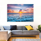 Sunburst Ocean Wave Wall Art