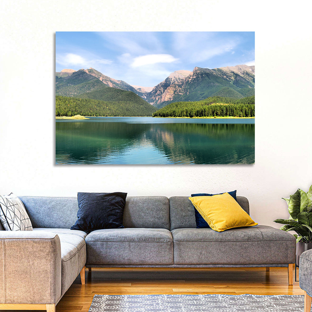 Mission Mountain Lake Reflection Wall Art