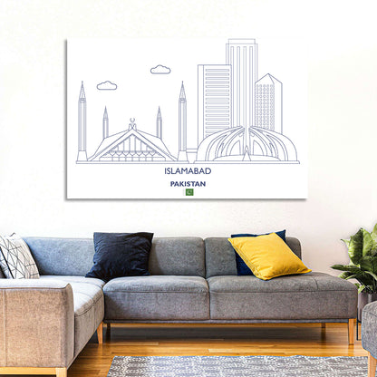 Islamabad City Skyline Wall Art