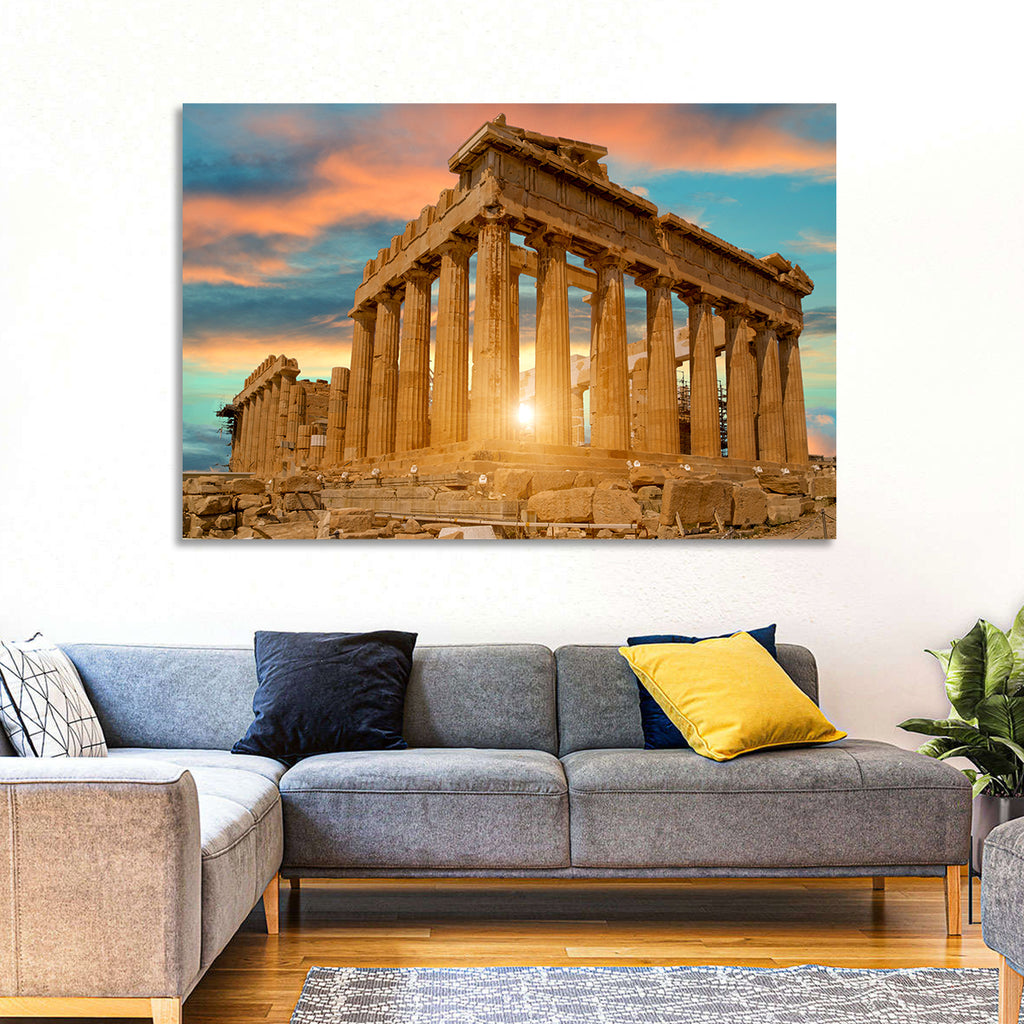 Parthenon at Sunset Wall Art