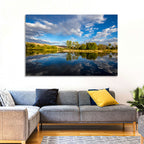 Boise River Rainbow Reflection Wall Art