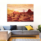 Gnarled Trees at Desert Sunset Wall Art