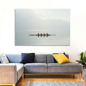 Rowing In Lake Lugano Wall Art