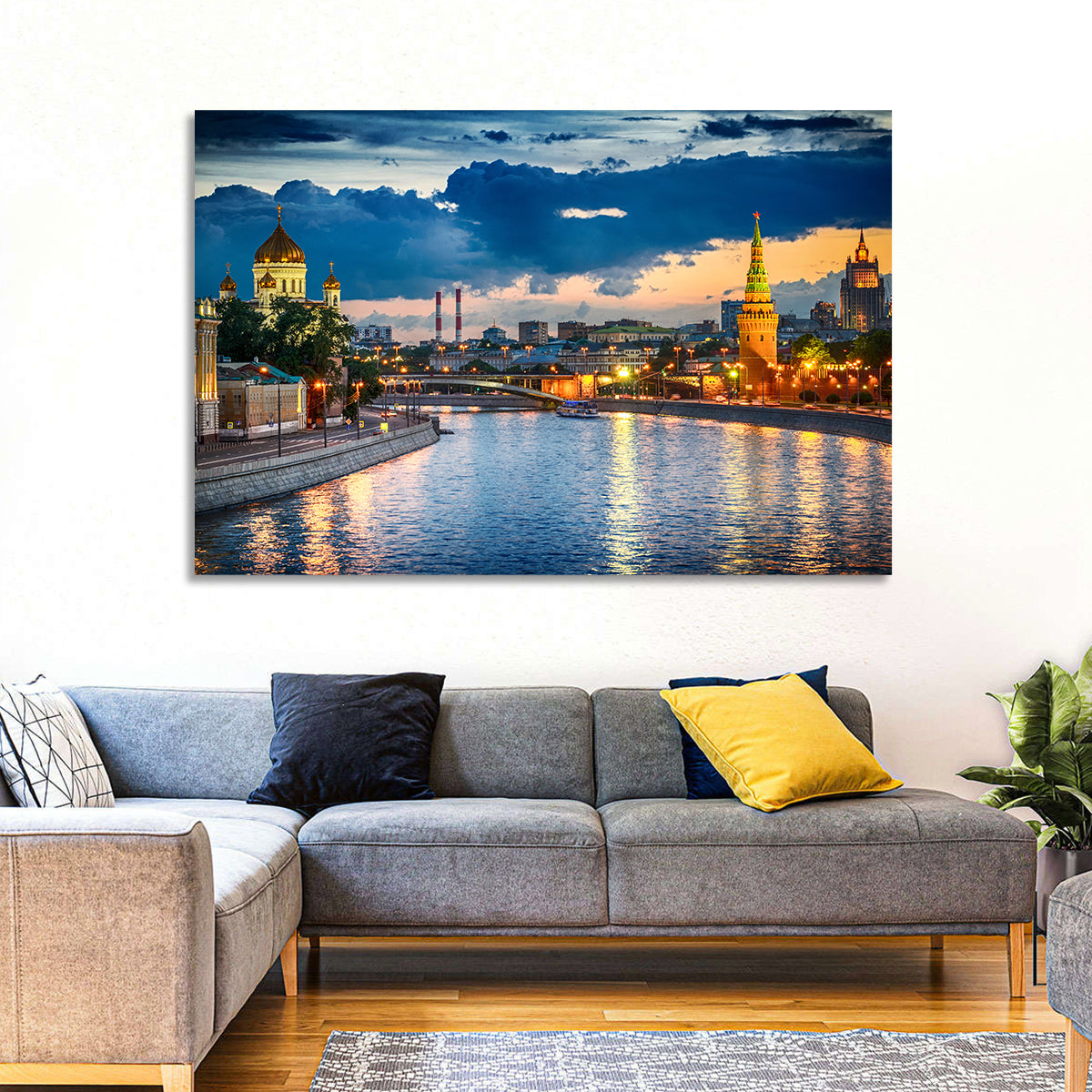 Kremlin Moscow River Wall Art