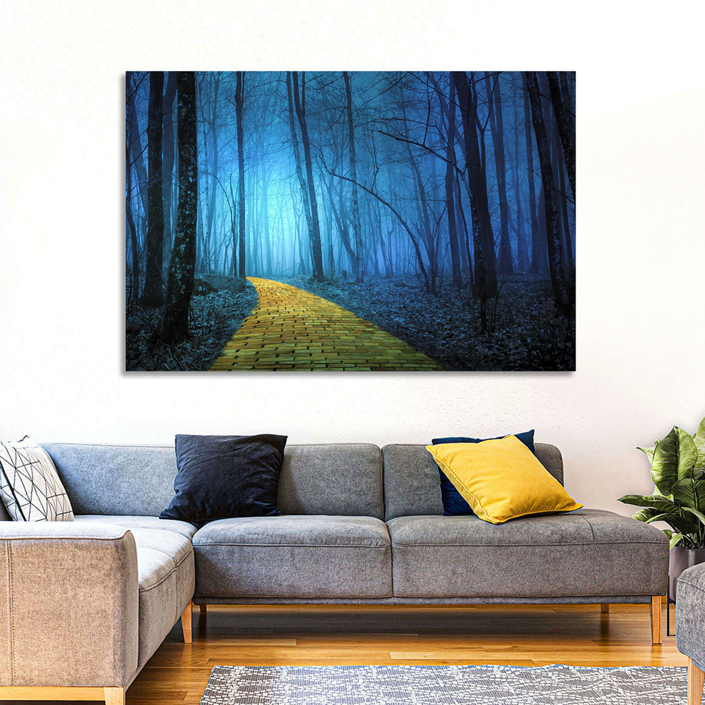 Misty Yellow Brick Road Wall Art