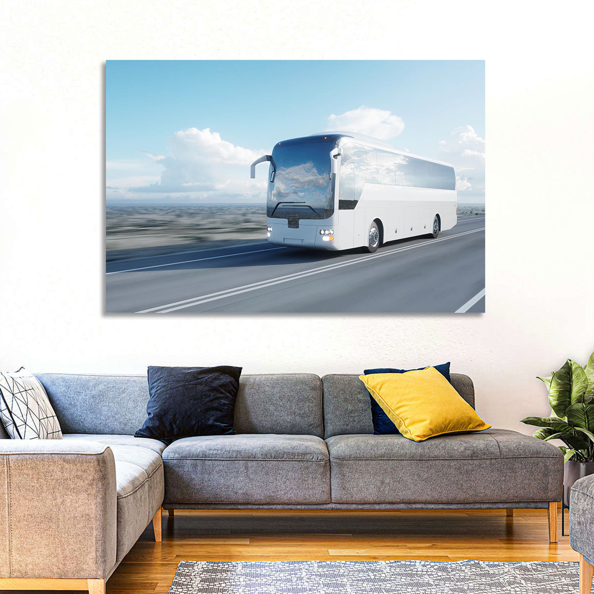 Desert Highway Tour Bus Wall Art