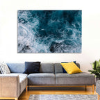 Aerial Swirling Ocean Waves Wall Art