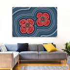Aboriginal Poppy Duo Wall Art
