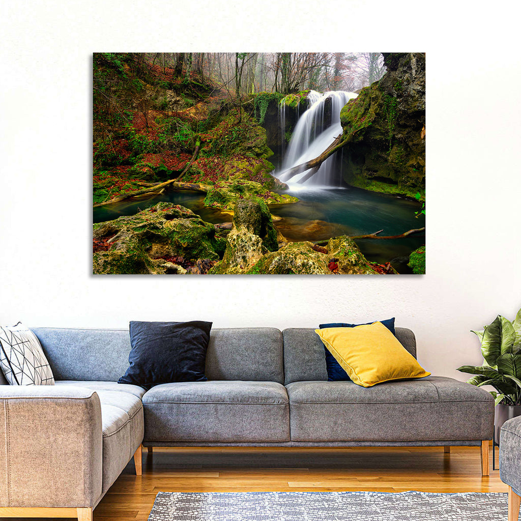 Cheile Nerei Mossy Waterfall Wall Art