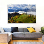 Jamnik Church on Misty Hill Wall Art