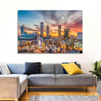 Atlanta Skyline with Skyview Wheel Wall Art