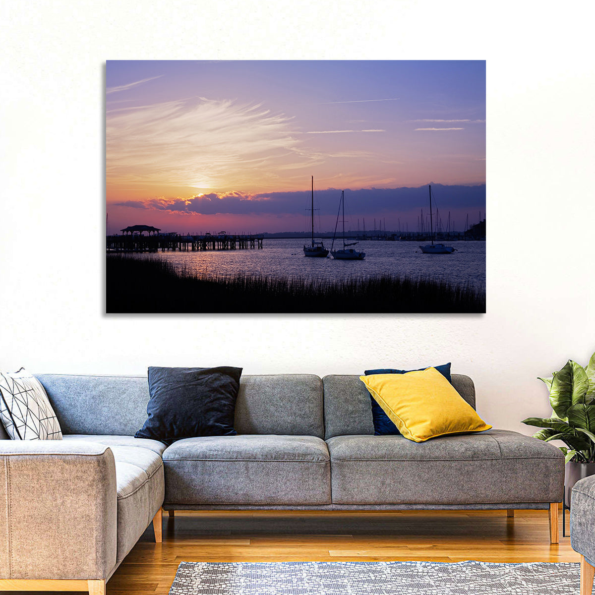 South Carolina Coastal Harbor Wall Art