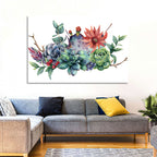 Succulent and Cactus Bouquet Wall Art
