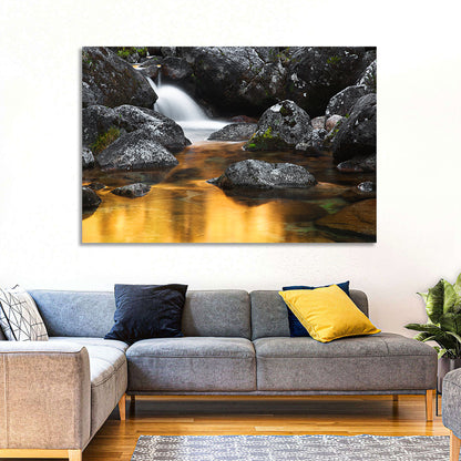 Golden Stream Wall Art