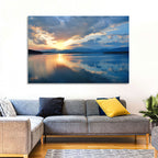 Golden Hour Lake Reflection Wall Art