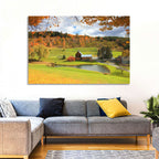 Vermont Barn by Pond Wall Art