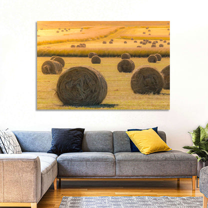 Hay Bales Field Wall Art