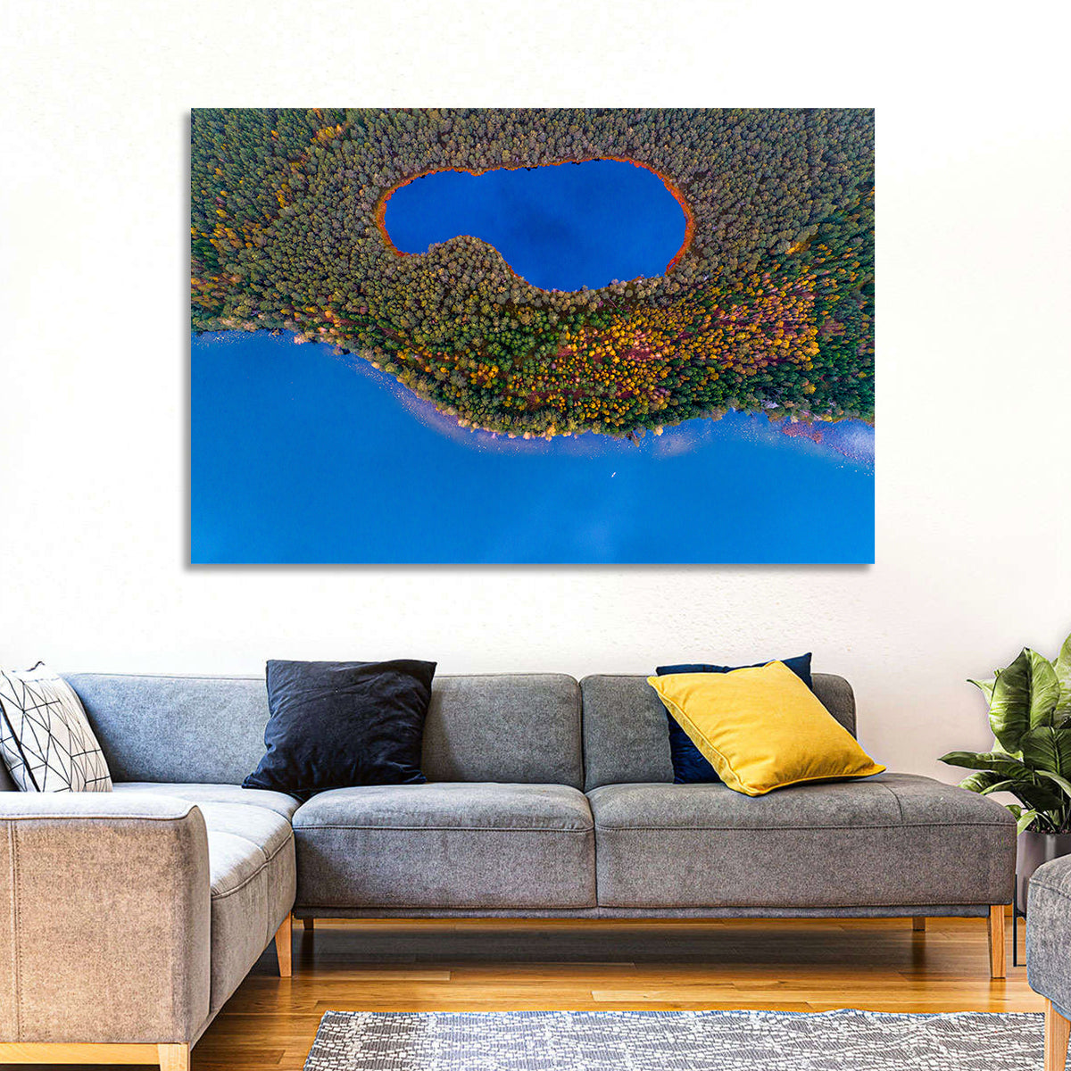 Autumn Forest Lake Wall Art