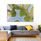 Thousand Island Lake Aerial View Wall Art