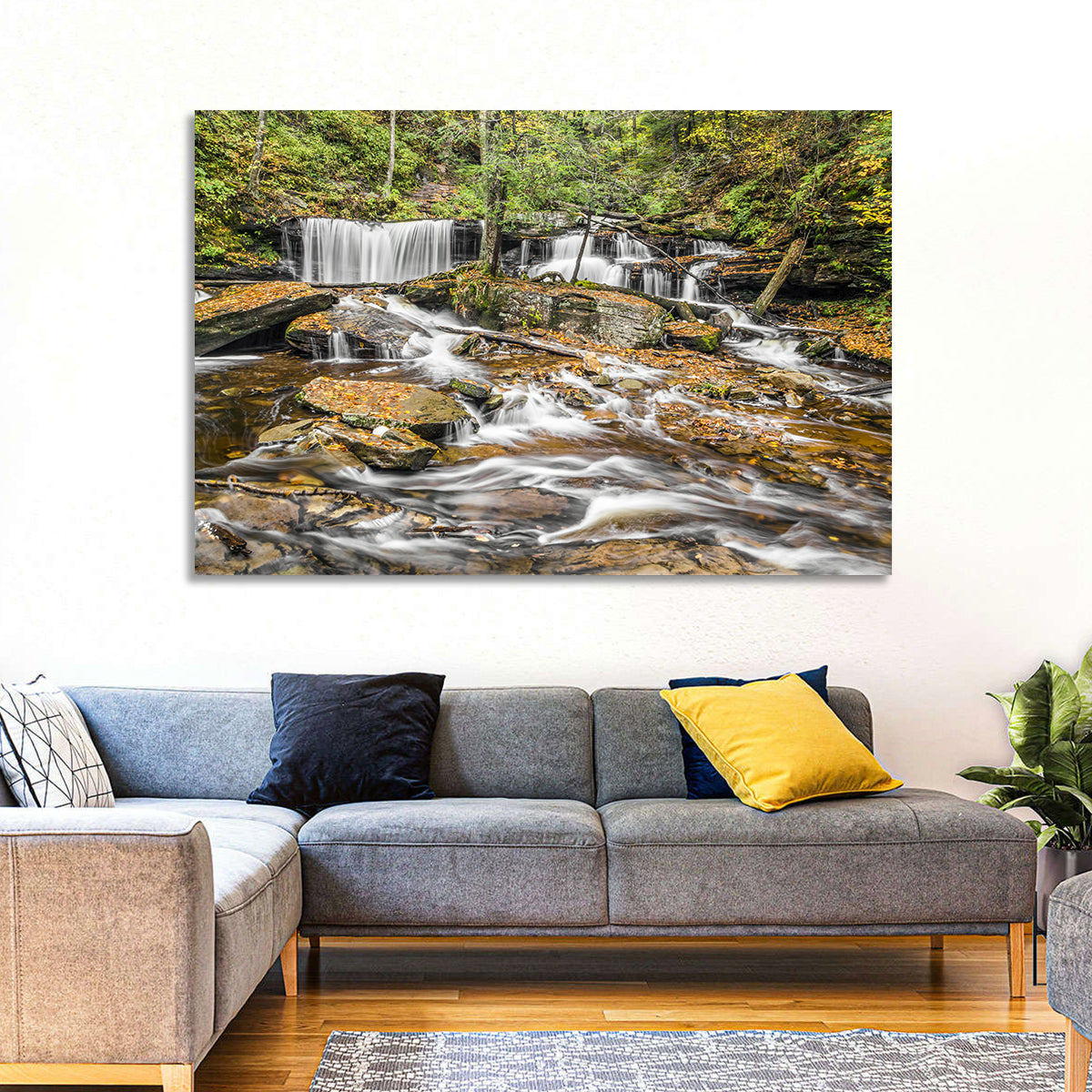 Delaware Falls Wall Art in a room, landscape