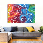 Marbled Color Flow Abstract Wall Art