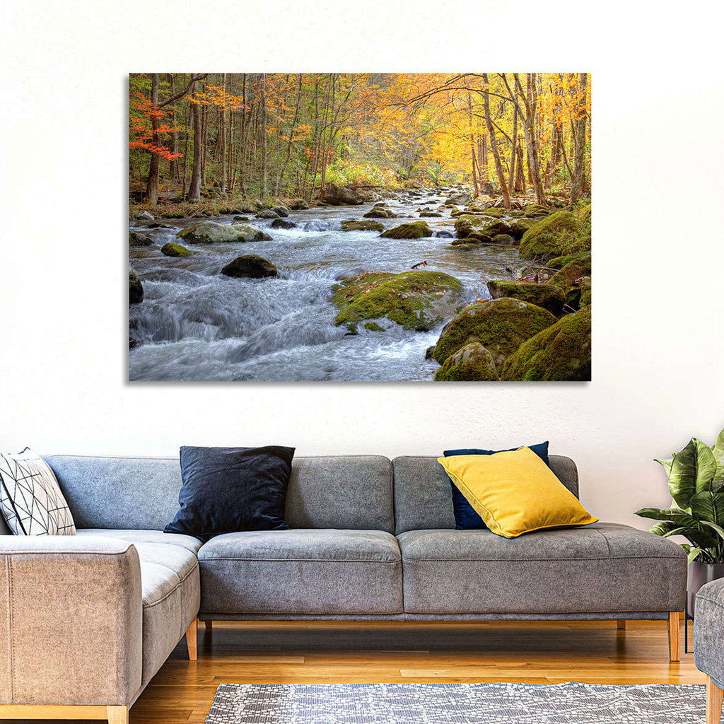 Autumn Mountain Stream Wall Art
