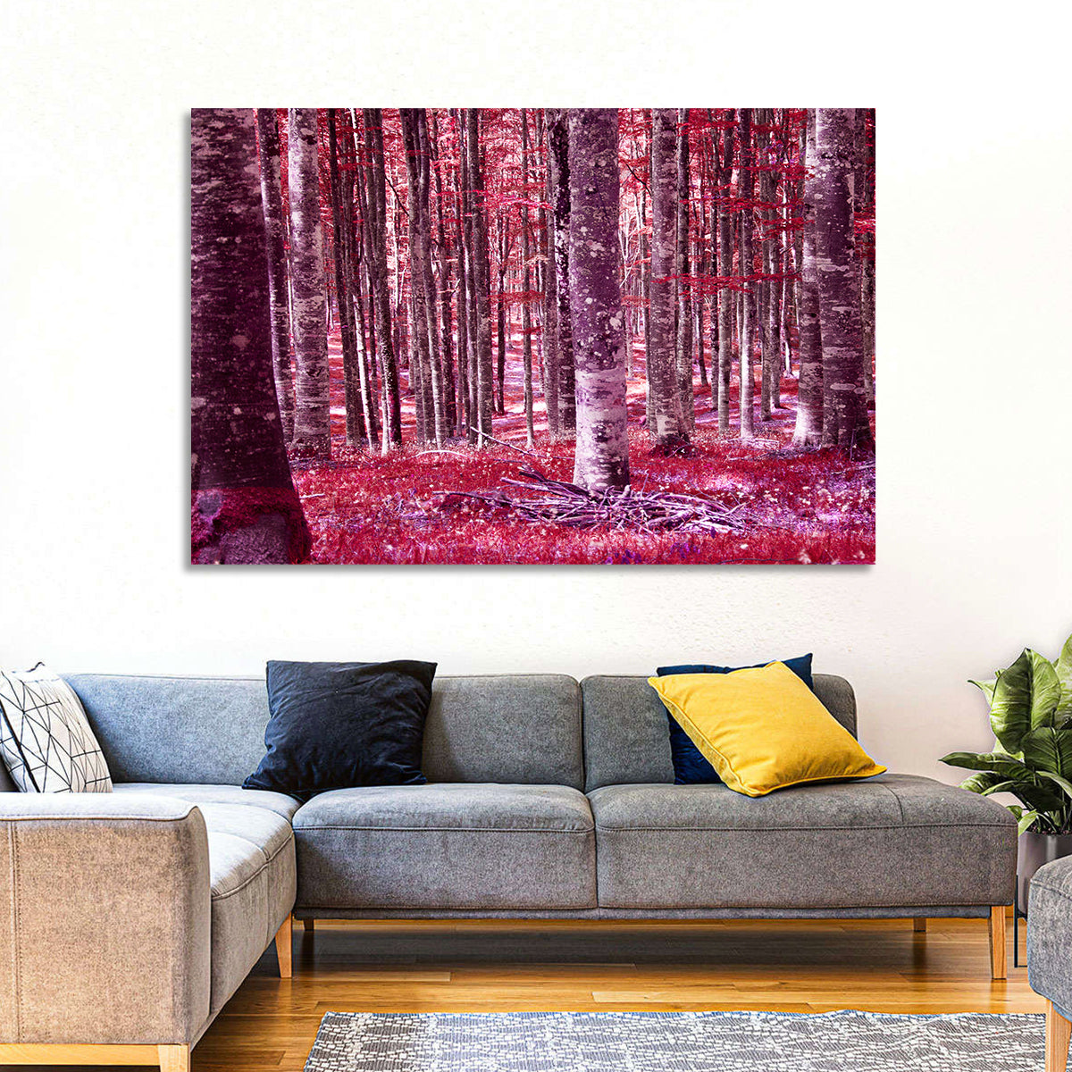Crimson Woodland Wall Art