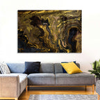 Black and Gold Marble Abstraction Wall Art