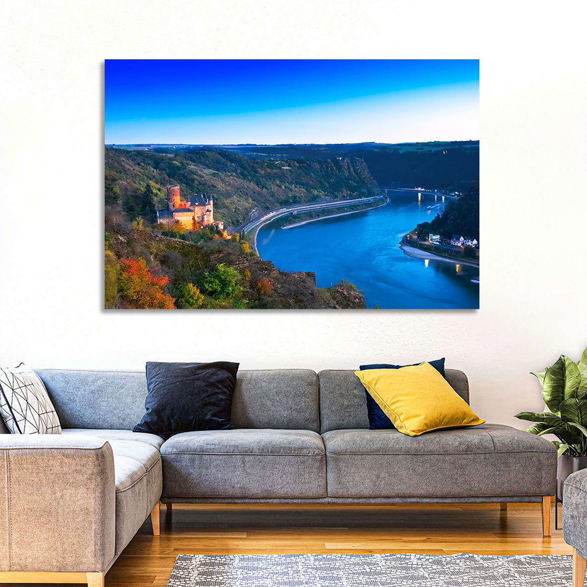 Rhine Valley at Dusk Wall Art