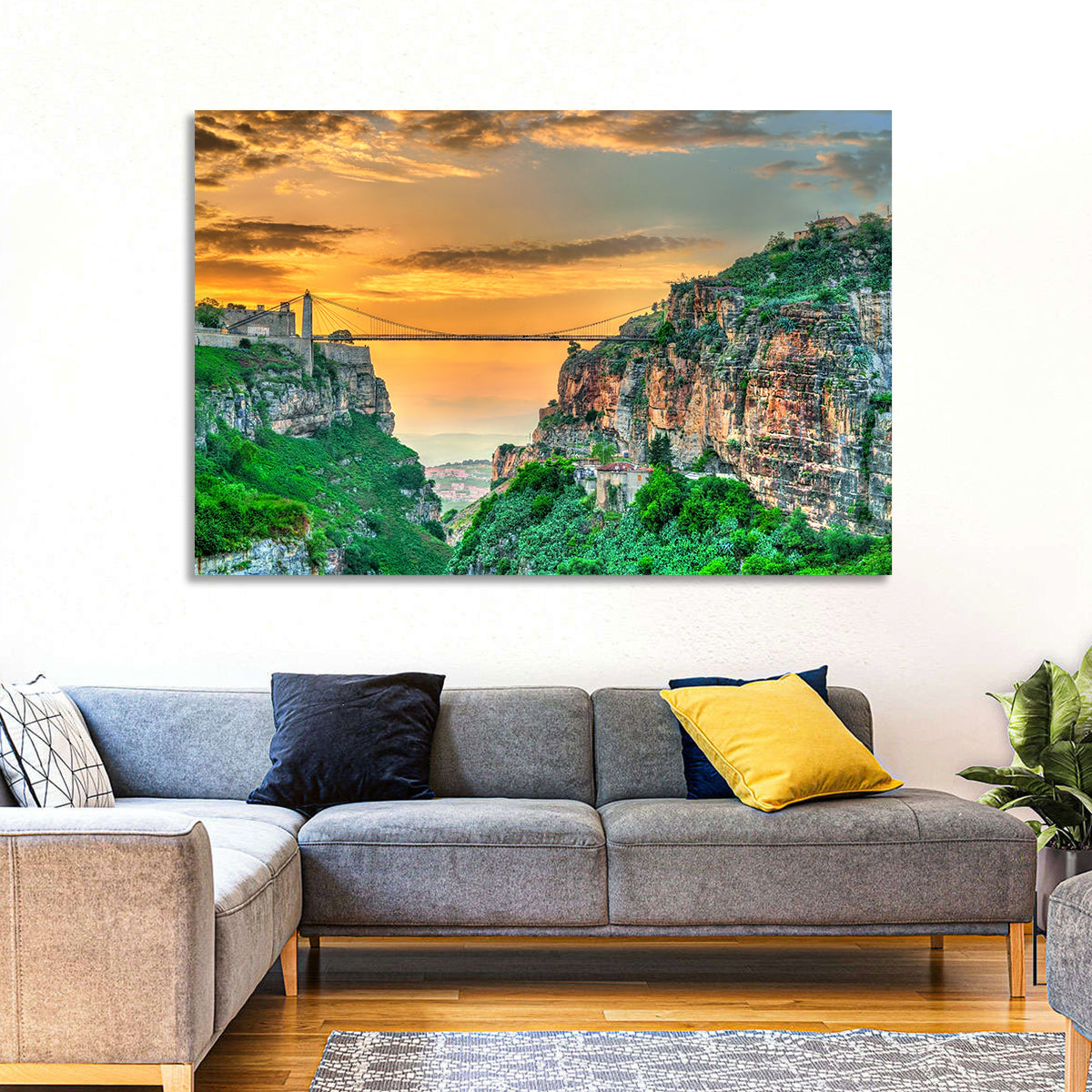 Sidi M'cid Bridge Over Constantine Canyon Wall Art