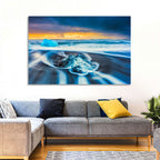 Diamond Beach Ice at Dusk Wall Art