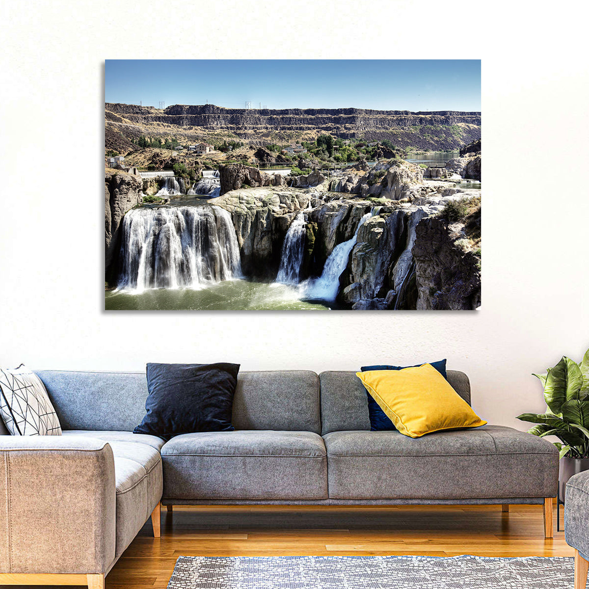 Shoshone Falls, Twin Falls Idaho Wall Art in a room, landscape