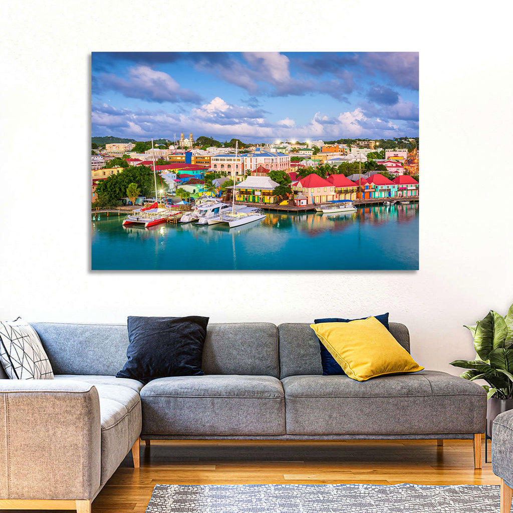 St. John’s Harbor at Golden Dusk Wall Art