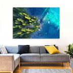 Winding Forest Path by Turquoise Lake Wall Art