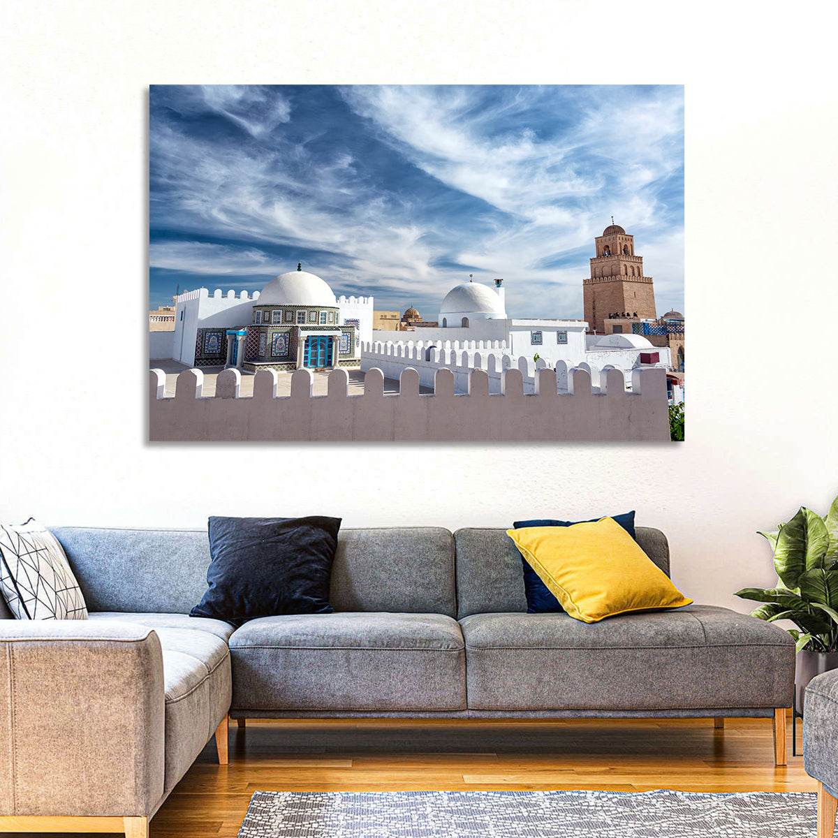 Great Mosque of Kairouan, Tunisia Wall Art in a room, landscape