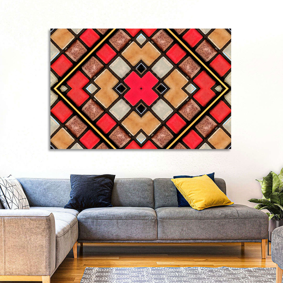 Connected Blocks Wall Art