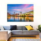 Cleveland Skyline at Dusk Wall Art