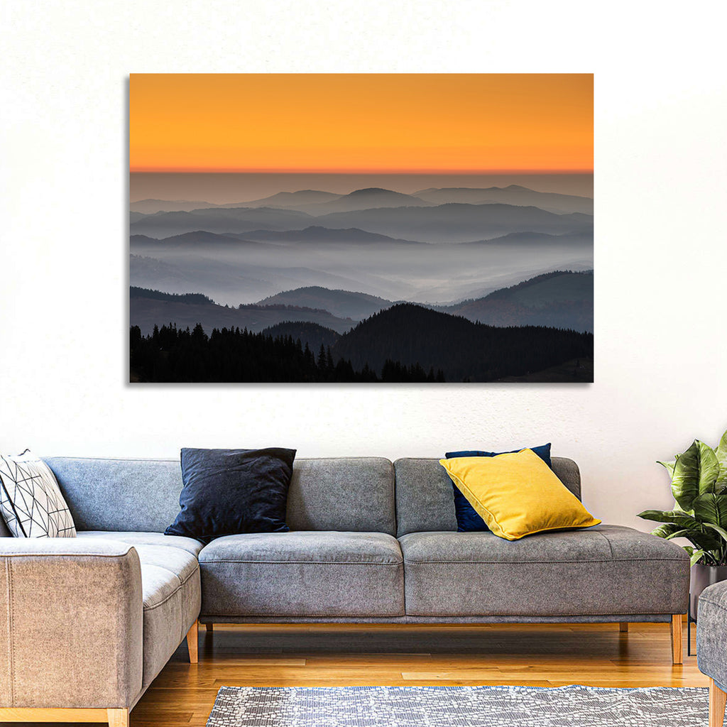 Rarau Mountains Sunrise Wall Art