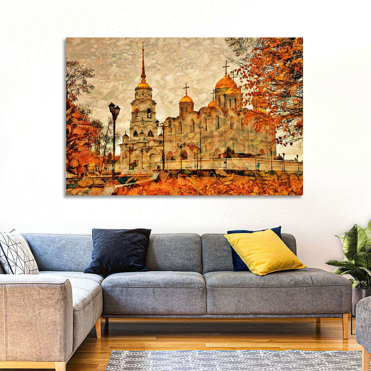 Dormition Cathedral Vladimir Wall Art in a room, landscape