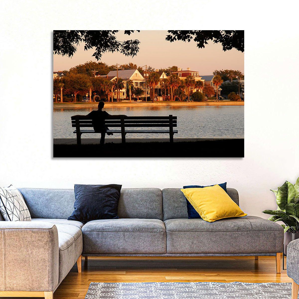 Colonial Lake, Charleston Wall Art in a room, landscape