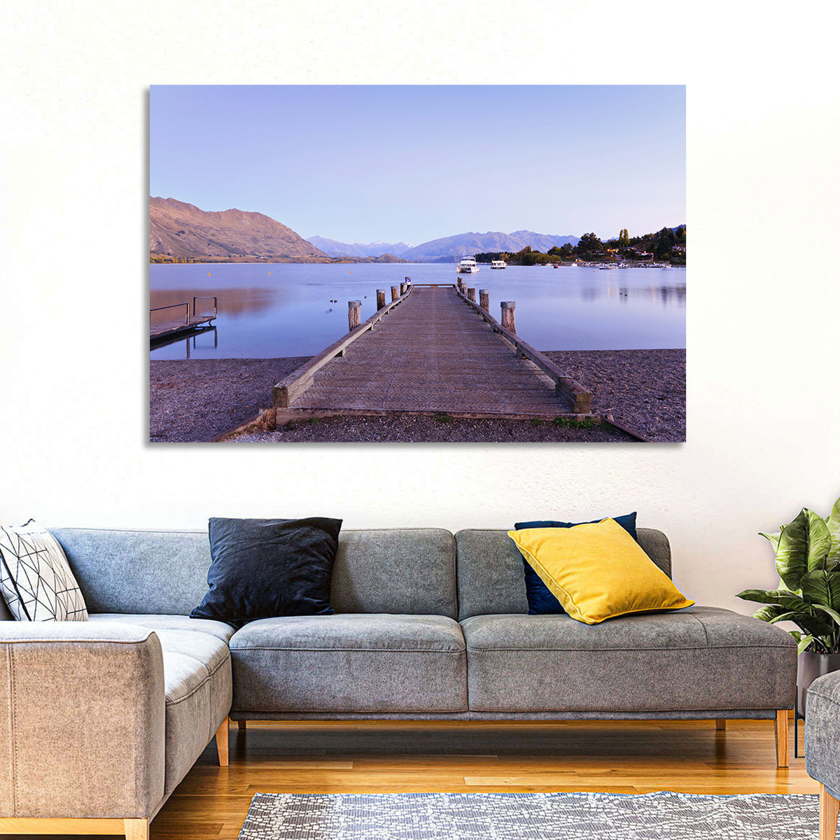 Wanaka Pier at Twilight Wall Art in a room, landscape