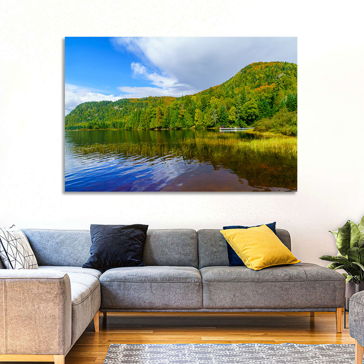 Monroe Lake Wall Art in a room, landscape