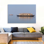 Thatched Houseboat on Vembanad Lake Wall Art