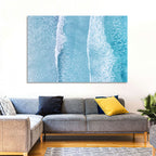 Twin Breaking Waves Over Turquoise Sea Wall Art