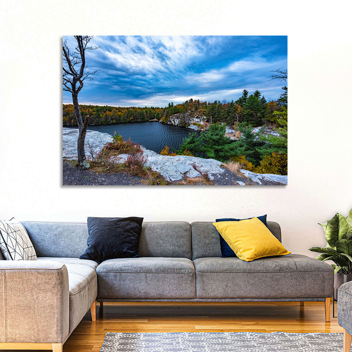 Lake Minnewaska Vista Wall Art in a room, landscape