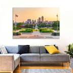 Des Moines Golden Hour Skyline Wall Art