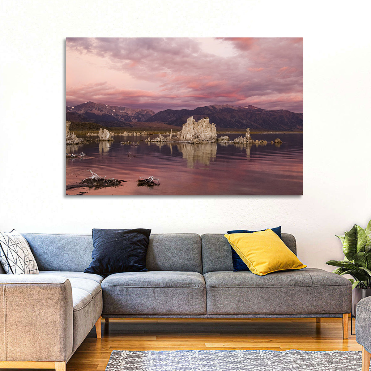 Mono Lake Sunset, Owens Valley Wall Art in a room, landscape