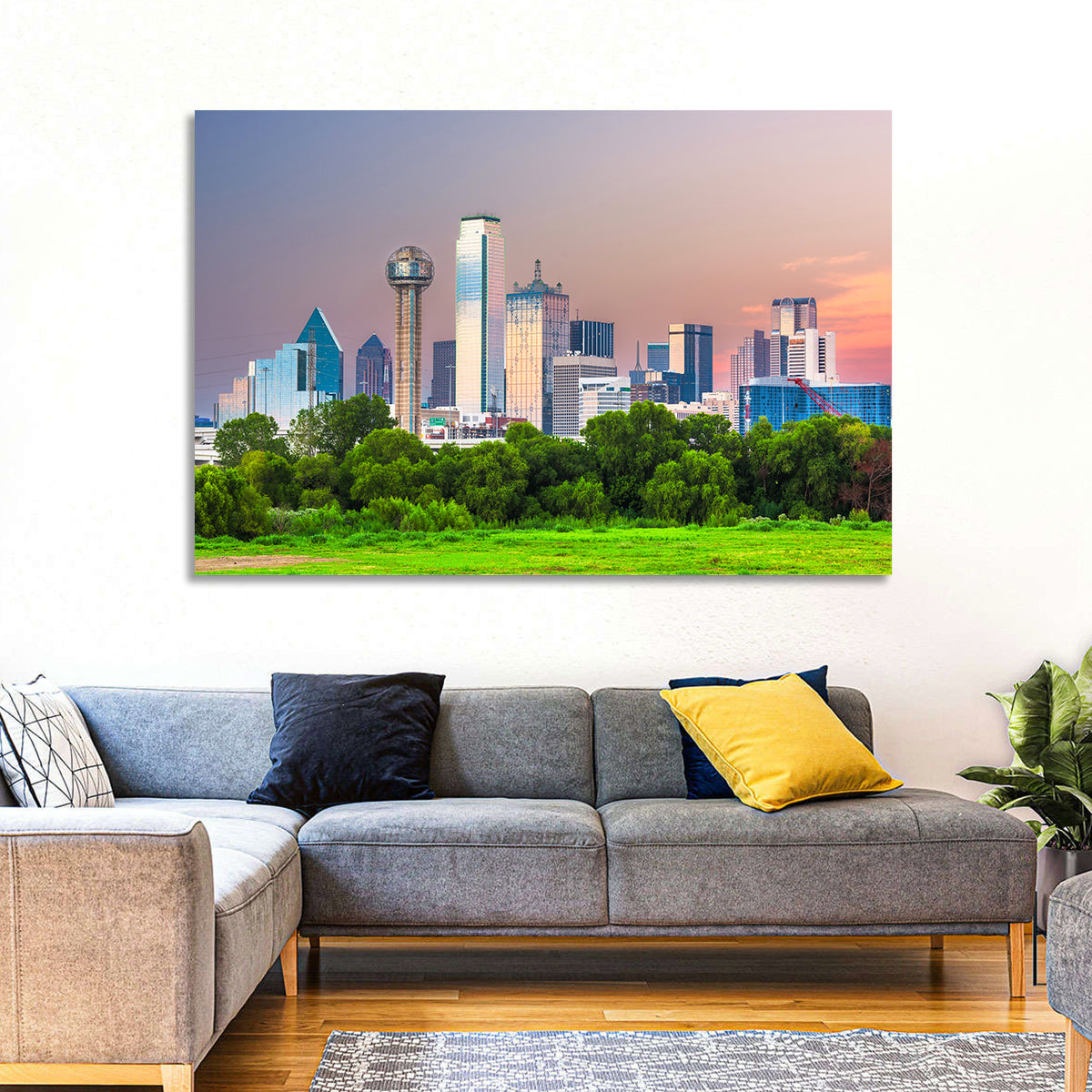 Dallas Golden Hour Skyline Wall Art