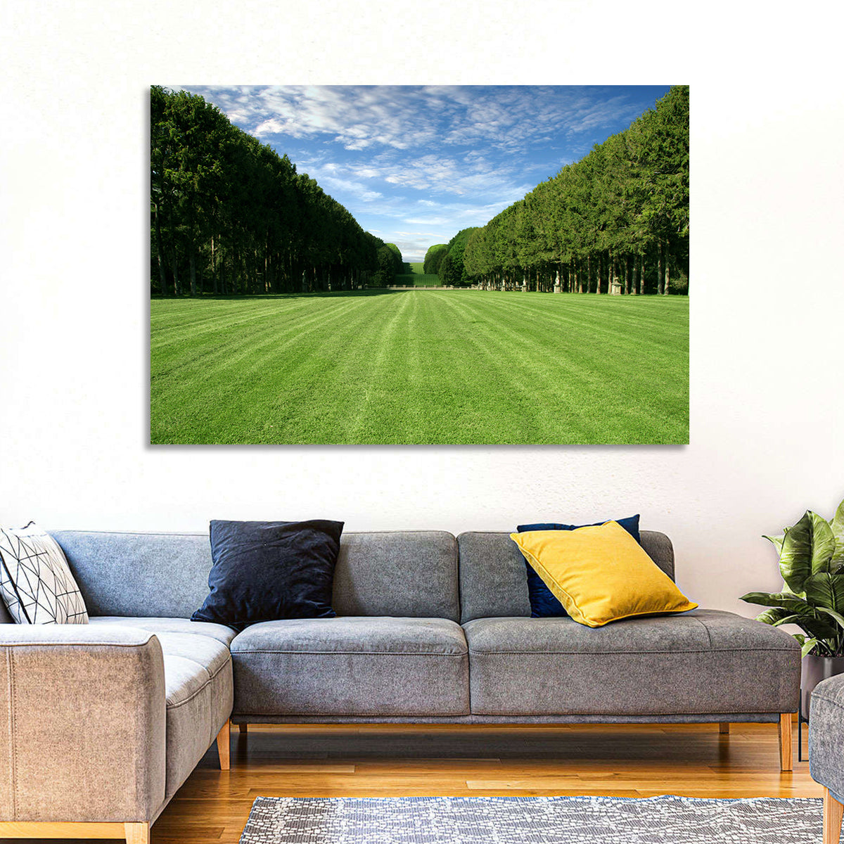 Tree-lined Manicured Lawn Wall Art